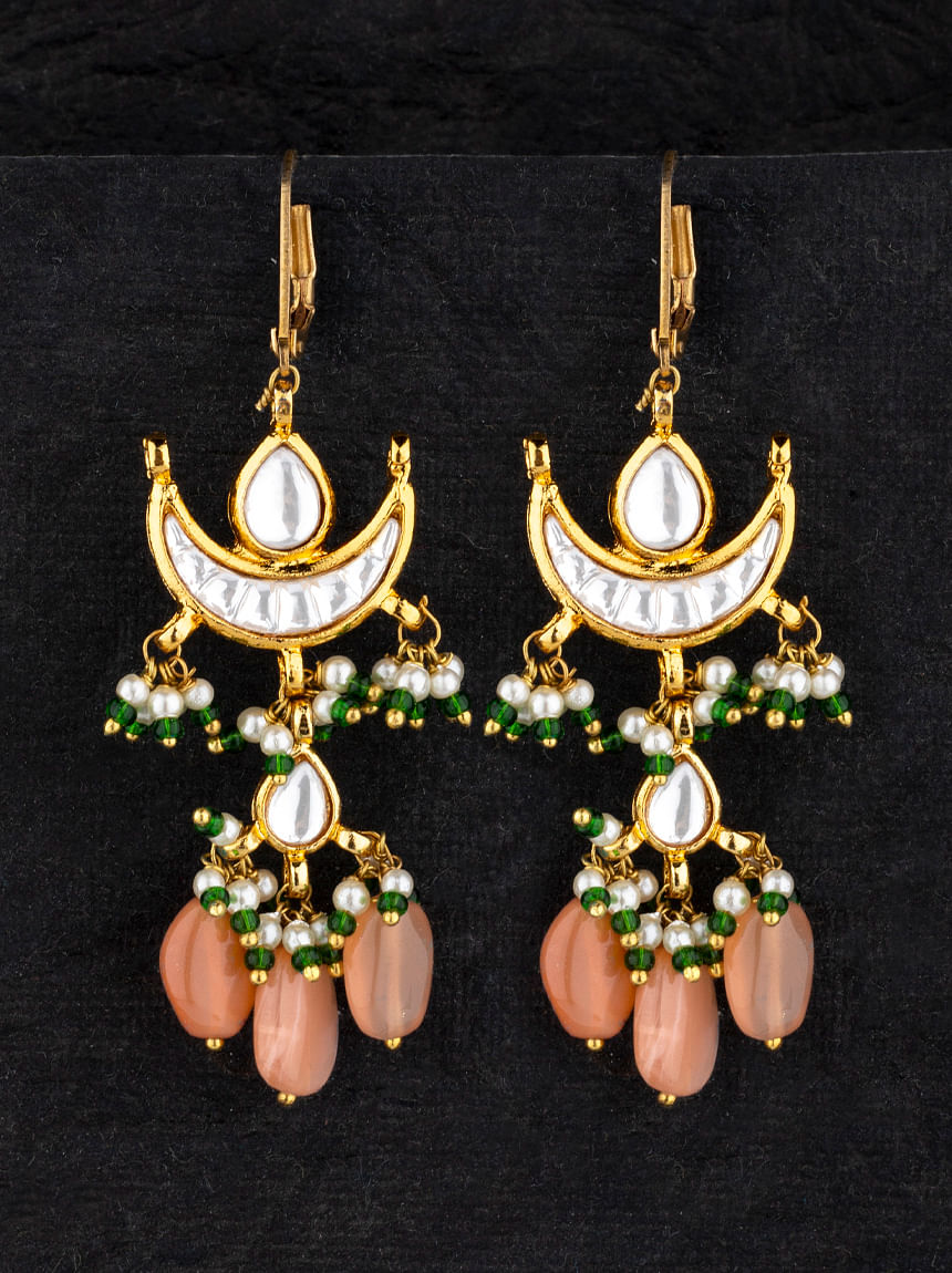 Rose Gold Celestial Half Moon Earrings – GIVA Jewellery